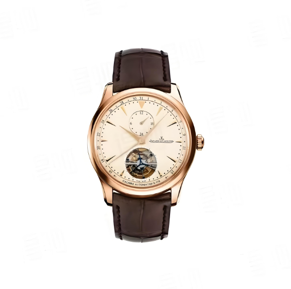 MASTER Jaeger-LeCoultre series Master automatic mechanical movement date display dual time zone men's watch Swiss watch 43mm beige dial 18K rose gold case