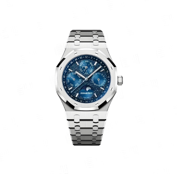 Audemars piguet Royal Oak series automatic mechanical movement 20m waterproof men's watch Swiss watch 41mm blue dial K gold 18K white gold case